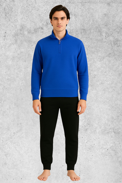 MOLICO Unisex New Season Cotton Seasonal Half-Zip Sweatshirt Tracksuit Bottoms Combination Set of 2