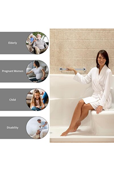 GENERAL 16 Inch Stainless Steel Shower Grab Bar