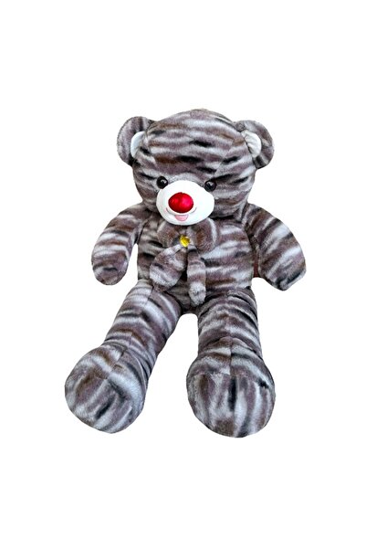 velve Благородно плюшено мече, с папионка, височина 74 см, сиво