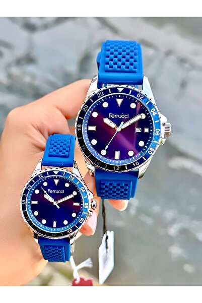 Ferrucci Original 2 Years Warranty Couple Lover Wristwatch Silicone Cord Waterproof Bracelet with Gift