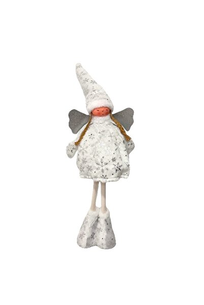 velve Thematic decoration, Elf doll in angel costume, 65 cm, White