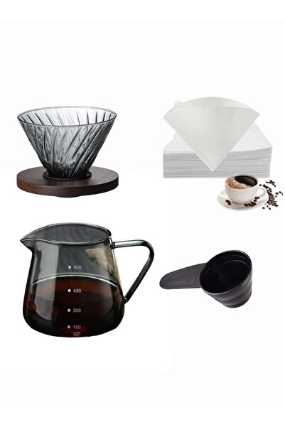 unbranded V60 Drip Coffee Brewing Kit 4-Piece Drip Coffee Maker Set
