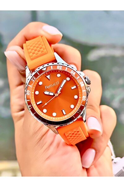 Ferrucci Orijinal 2 Yıl Garantili Silikon Kordon Kadın Kol Saati Su Geçirmez ...