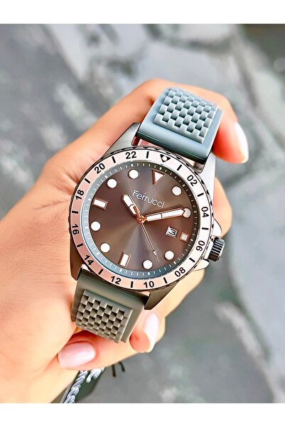 Ferrucci Original 2 Years Warranty Silicone Cord Men's Wristwatch Waterproof Bracelet with Gift