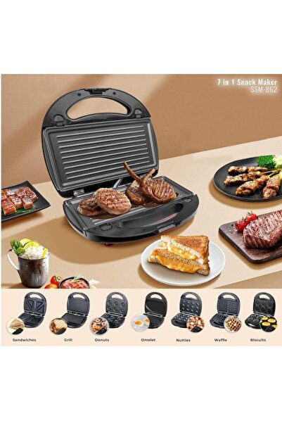 Hope 7 in 1 Stainless Steel Sandwich Maker 2400 W SM7001