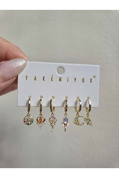 Haze Kararmaz Çelik Yakemiyou Çakra Küpe Set