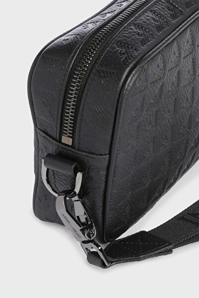 Emporio Armani Deri Kabartma Logolu Çıkarılabilir Saplı Çanta Erkek ÇANTA EM001738 AF14774 UC001