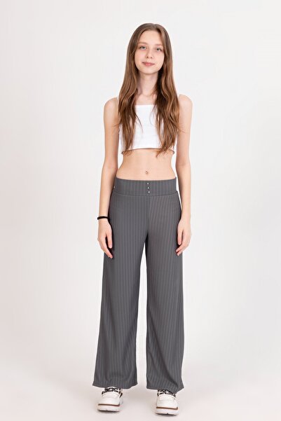 Ethab Ticaret Girl's Button Detailed Trousers