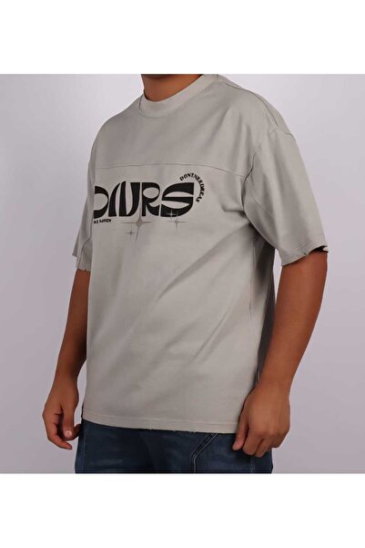 Red Planet Men’s Gradient Washed T-Shirt | Stylish Crew Neck Short Sleeve