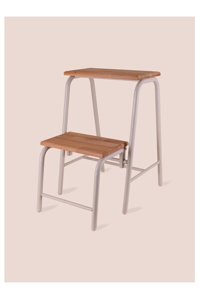 RİVO HOME DECOR Ahşap 2 Basamaklı Tabure Merdiven