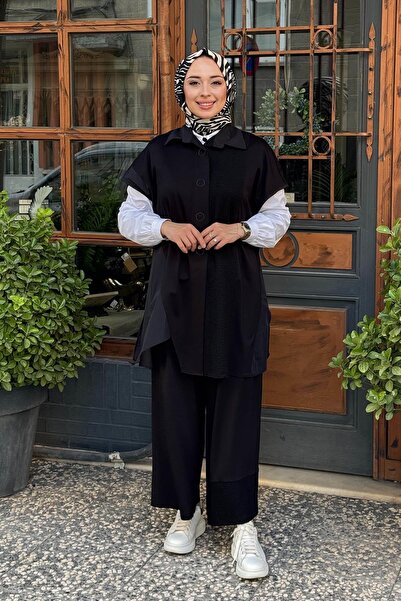 AlMarwah Pantolonlu Takım 202887 Siyah