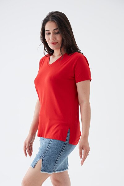 citycenterfashion Woman's V-Neck Plus Size T-shirt Cty-cnd-01