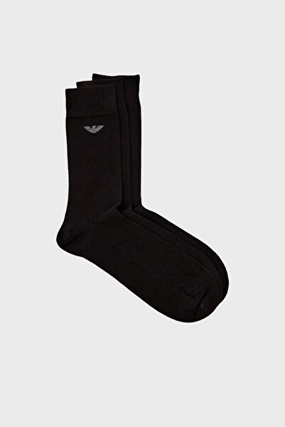 Emporio Armani Βαμβακερές κάλτσες με λογότυπο μακριές 3 συσκευασίες Ανδρικές κάλτσες EM000554 AF14446 MC061