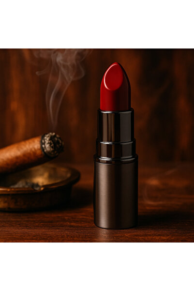 Hunter Ruj Şeklinde Dekoratif Metal Gazlı Çakmak – Koyu Kırmızı/Gümüş