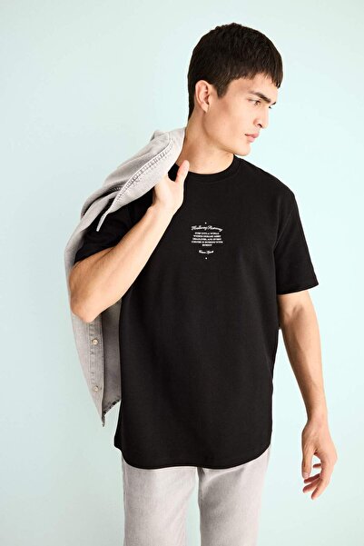 DeFacto Regular Fit Crew Neck Printed Short Sleeve T-Shirt F3475Ax25Au