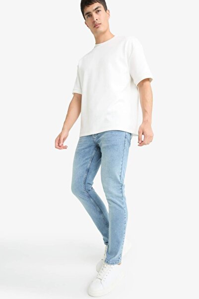 DeFacto Pedro Slim Fit Dar Kalıp Normal Bel Dar Paça Jean Pantolon G2614AX25AU