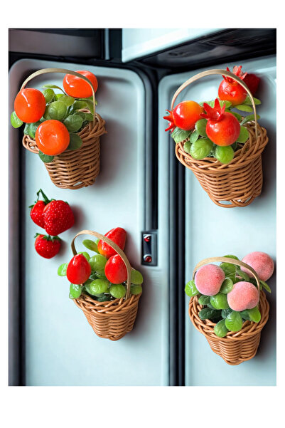 Home Mıknatıslı Meyve Sepeti Magnet 4 ADET Karışık