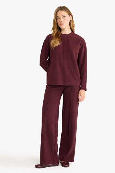 DeFacto Straight Fit Beli Lastikli Selanik Kumaş Pantolon E8435AX25AU