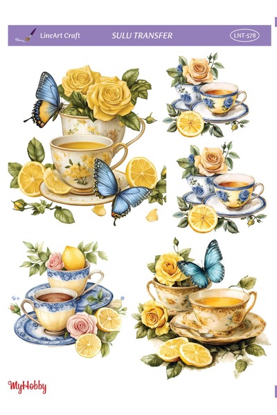 LİNEART Sulu Transfer No:LNT578-25x35cm