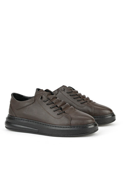 Ziya , Men's Genuine Leather Sneaker 153423Z73 Brown