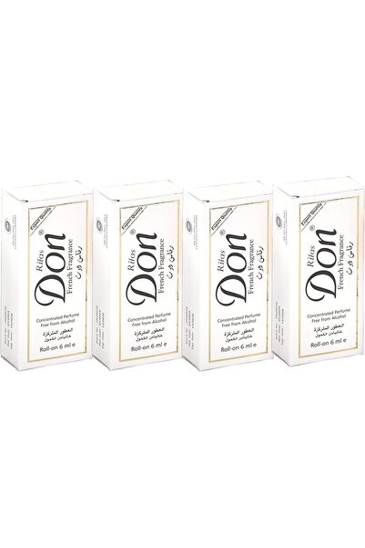 Rifas Don Concentrated Alcohol-Free Perfume Oil, 6 ml - Pack of 4