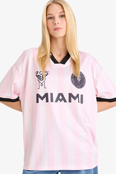 DeFacto Μπλουζάκι με κοντό μανίκι με στάμπα στην πλάτη Coool MLS Oversize Wide Fit G0480AX25AU