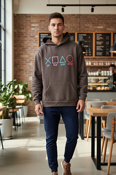 UNCİA OUTDOORS Φούτερ με στάμπα unisex με κουκούλα και σχέδιο, oversized