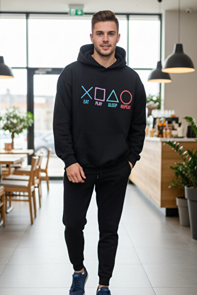 UNCİA OUTDOORS Φούτερ με στάμπα unisex με κουκούλα και σχέδιο, oversized