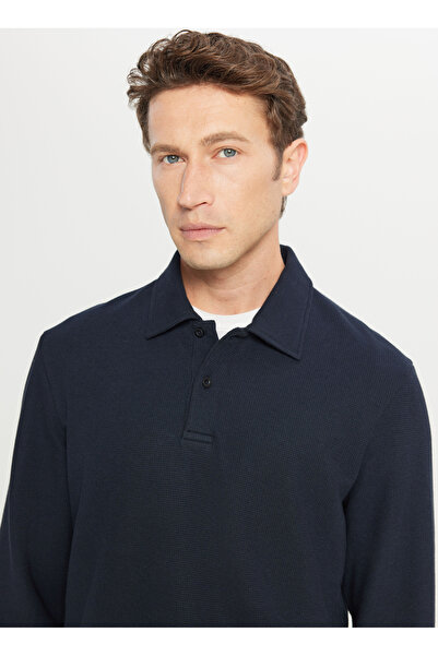 ALTINYILDIZ CLASSICS Navy Blue Men's Polo T-Shirt Ace048261045_Lac