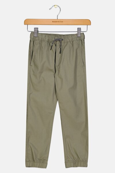 GAP Kids Boy Drawstring Washed Jogger Pants, Olive