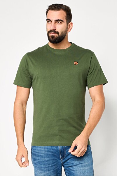 Kenzo Men Crew Neck Short Sleeve Embroidered T-Shirt, Green