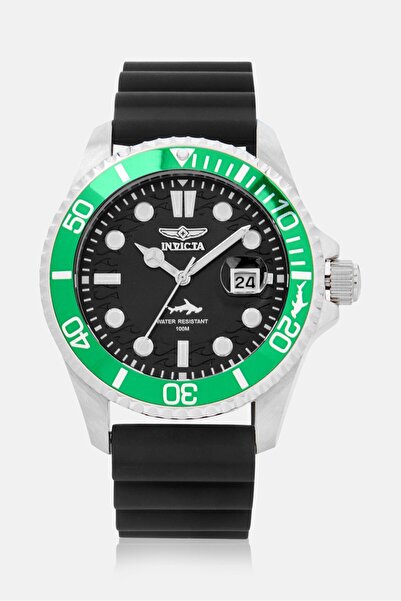 Invıcta Men 47166 Pro Diver Silicone Strap Watch 43 mm, Black
