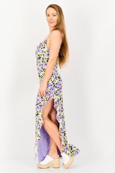 Forever 21 Women Floral Print Midi Dress, Multicolor