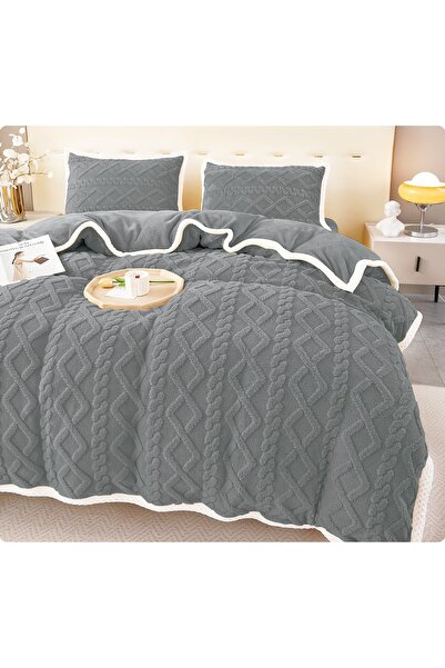 CHIRASO CHIRASO Bedding, COCOLINO, Knitted Pattern, Classic Sheet 220x230 Duvet Cover 200x230 2 Pillowcases