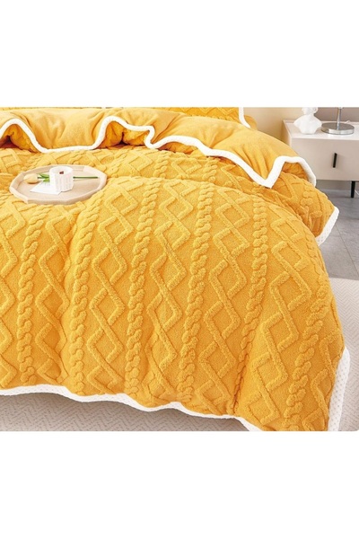 CHIRASO CHIRASO Bedding, COCOLINO, Knitted Pattern, Classic Sheet 220x230 Duvet Cover 200x230 2 Pillowcases