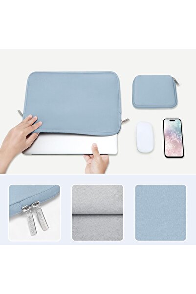 Generic MOSISO Laptop Sleeve 13-inch Neoprene Case with Small Pouch, Airy Blue