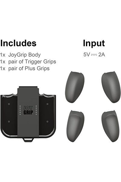 Skull & Co. JoyGrip for Nintendo Switch and Switch OLED Joy-Con Controller: Rechargeable Handheld Jo