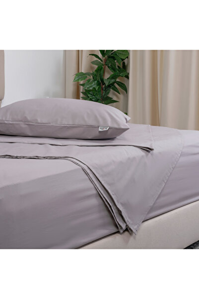 Bed N Home SA Flat bed sheet set, gray, 100% Egyptian cotton, 250 thread count, 2 pillowcases, 280*270 cm