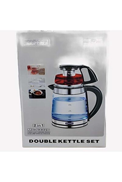 macest غلاية زجاجية مع ماكينة صنع الشاي