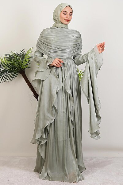 GİYZAMİLA Ebru Yoryo Abiye Mint