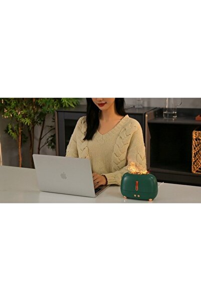 Flippy Υγραντήρας Φλόγας με Αρωματοθεραπεία, 7 Χρώματα, 250 ml, Πράσινο