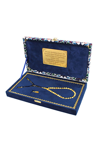 Tesbihane Damla Amber Prayer Beads - 1000 Sterling Silver with Kazaz Tassel - King Seccer - Sphere Cut - Premium Boxed