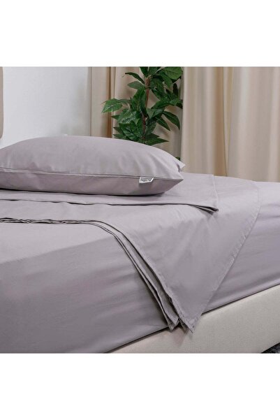Bed N Home SA Flat bed sheet set, gray, 100% Egyptian cotton, 250 thread count, 2 pillowcases, 280*270 cm