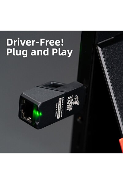 Skull & Co. محول إيثرنت - 1000 ميجابت في الثانية USB 3.0 RJ45 جيجابت (أسود نفاث)