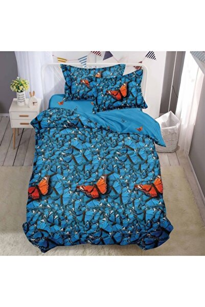 Casa de Vis Set lenjerie de pat, 1 persoana, 150 x 220 cm, finet satinat, 4 piese,