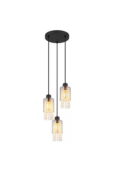 Globo Lighting Candelabru Backey 15799-3H, 3xE27, fumuriu+negru, IP20,