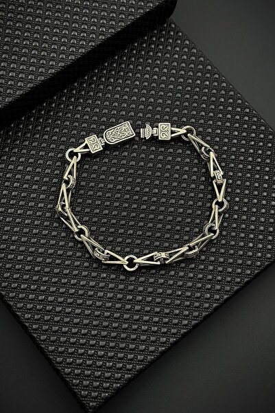 FRNCH 925 Ayar Gümüş İtalyan Model Gümüş Renk Erkek Bileklik FRJ12649-3649-A