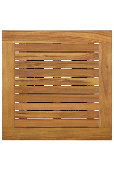 vidaxl Bar Table Black 60x60x110 cm Poly Rattan and Solid Acacia Wood