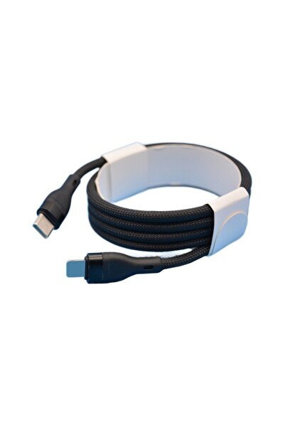 dalip Nylon Braided Data Cable, USB-C to Lightning, 20W PD, 1 m, Black