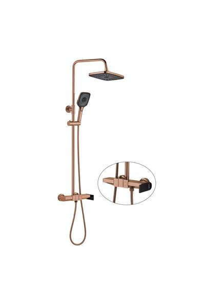 Danube Home طقم خلاط دش ميلانو ميلا | ذهبي وردي وأسود مطفي | معدن متين | ضمان...